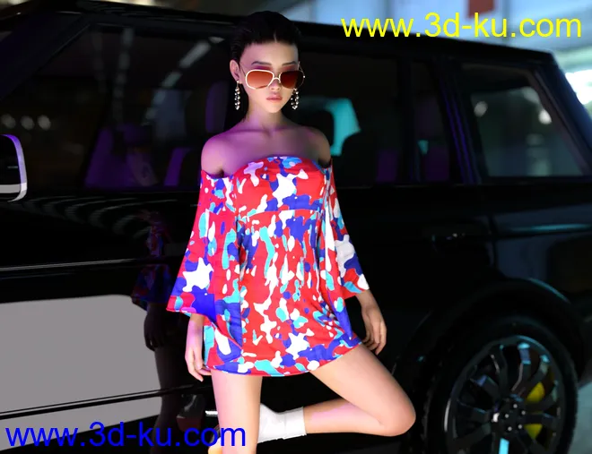 dForce Comics Cutie Texture ADDON for Genesis 8 Females模型的图片2