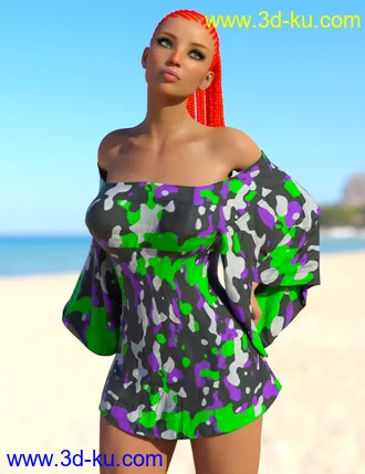 3D打印模型dForce Comics Cutie Texture ADDON for Genesis 8 Females的图片