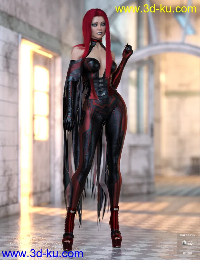dForce Daedrah Outfit for Genesis 8 Females模型的图片7