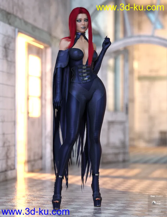 dForce Daedrah Outfit for Genesis 8 Females模型的图片10