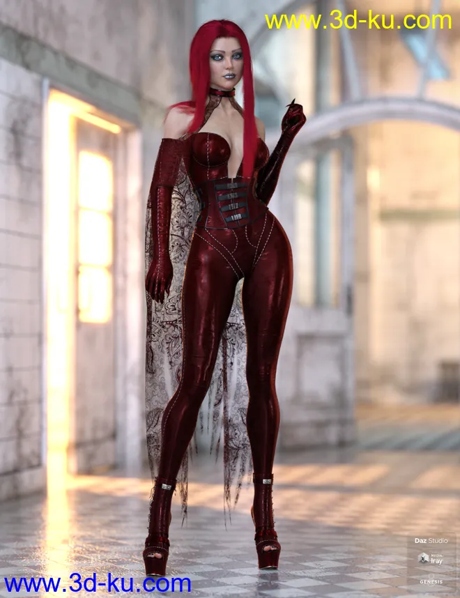 dForce Daedrah Outfit for Genesis 8 Females模型的图片11