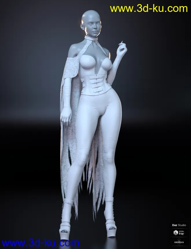 dForce Daedrah Outfit for Genesis 8 Females模型的图片12