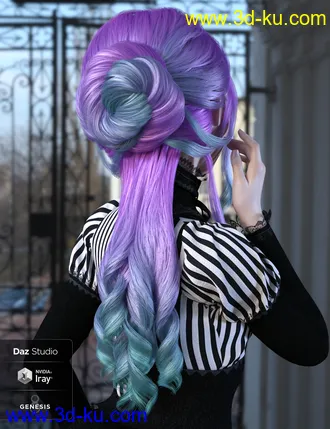 3D打印模型dForce Dalia Hair for Genesis 8 Females的图片
