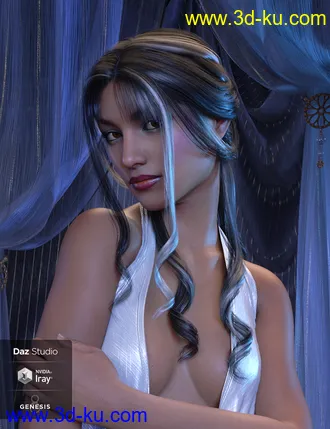 3D打印模型dForce Dalia Hair for Genesis 8 Females的图片