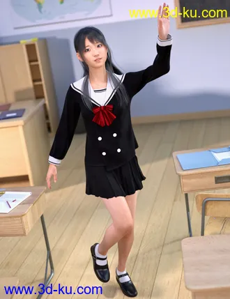 3D打印模型dForce Double Breasted Uniform for Genesis 8 Female(s)的图片