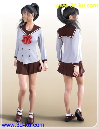 3D打印模型dForce Double Breasted Uniform for Genesis 8 Female(s)的图片