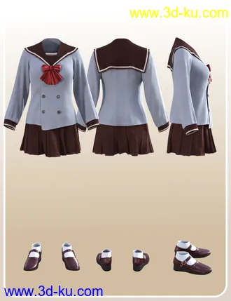 3D打印模型dForce Double Breasted Uniform for Genesis 8 Female(s)的图片