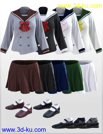 3D打印模型dForce Double Breasted Uniform for Genesis 8 Female(s)的图片