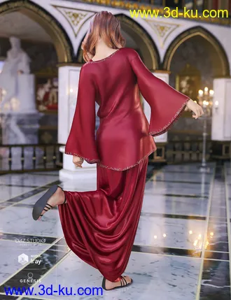 3D打印模型dForce Elegant Prestige Outfit for Genesis 8 Female(s)的图片