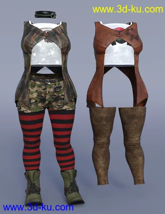 3D打印模型dForce Embers Outfit Textures的图片