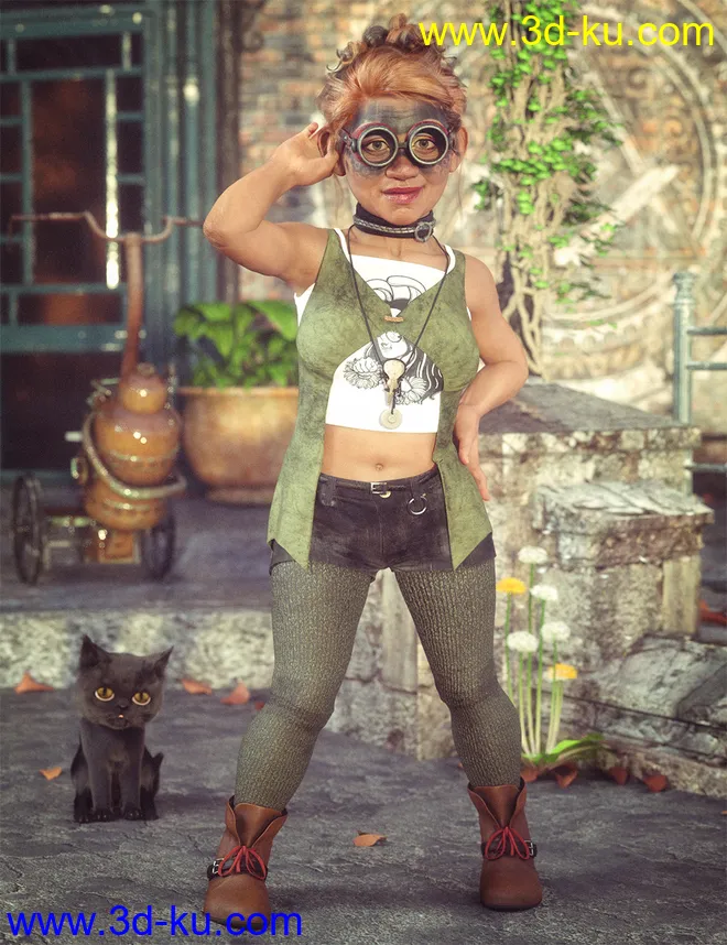 dForce Embers Outfit Textures模型的图片5