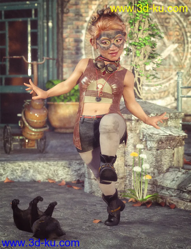 dForce Embers Outfit Textures模型的图片6