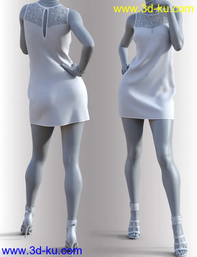dForce Emely Candy Outfit for Genesis 8 Female(s)模型的图片8