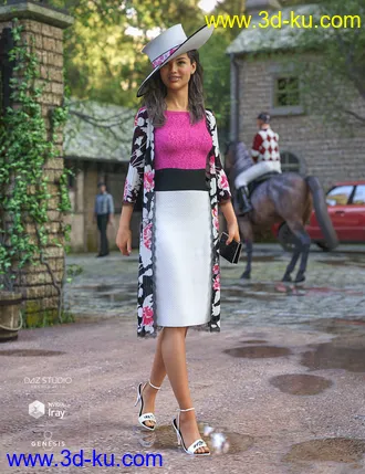 3D打印模型dForce Epsom Downs Outfit for Genesis 8 Female(s)的图片