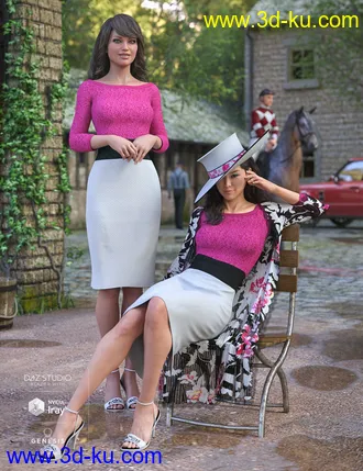 3D打印模型dForce Epsom Downs Outfit for Genesis 8 Female(s)的图片