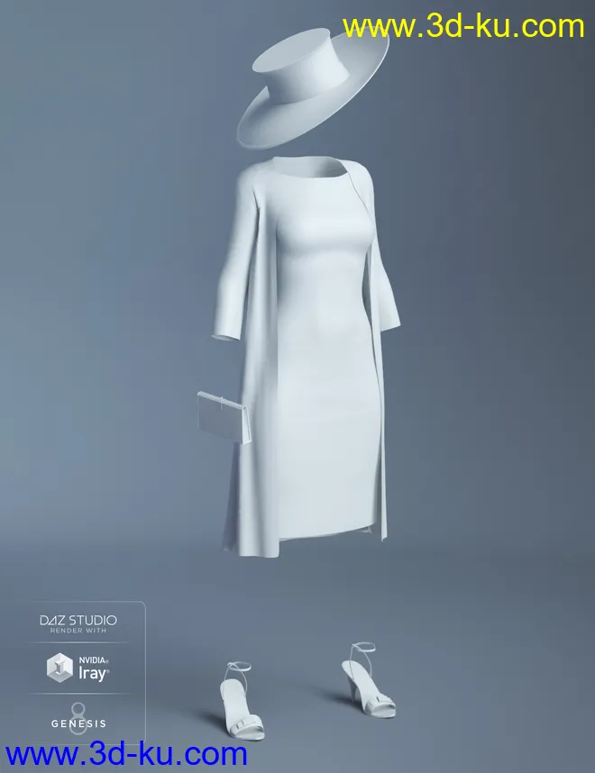 dForce Epsom Downs Outfit for Genesis 8 Female(s)模型的图片5