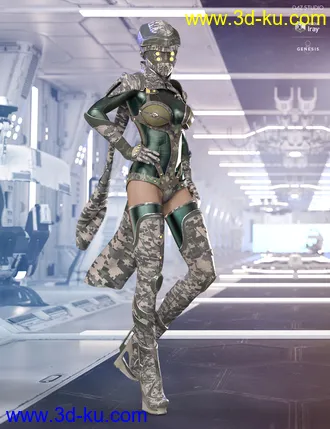 3D打印模型dForce Eva 077 Outfit Extra Iray Textures的图片