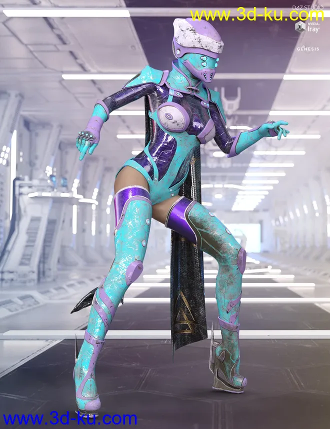dForce Eva 077 Outfit Extra Iray Textures模型的图片7