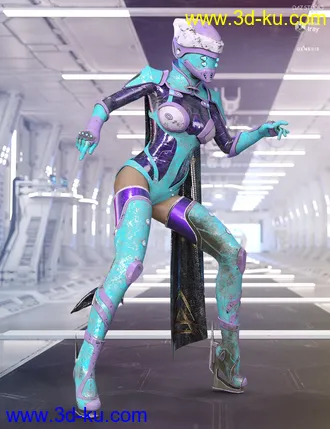 3D打印模型dForce Eva 077 Outfit Extra Iray Textures的图片