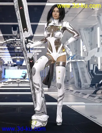 3D打印模型dForce Eva 077 Outfit for Genesis 8 Female(s)的图片