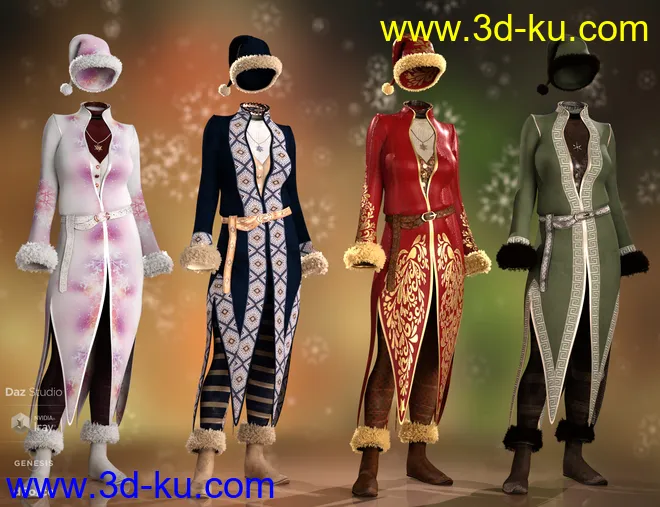 dForce Evergreens Female Outfit Textures模型的图片6