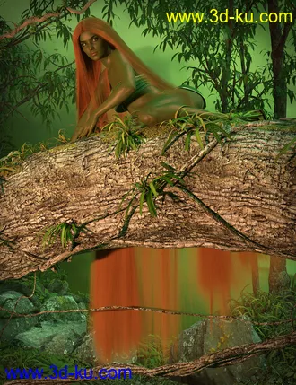 3D打印模型dForce Floor Length Hair for Genesis 8的图片