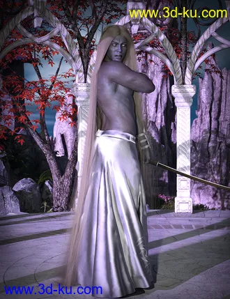 3D打印模型dForce Floor Length Hair for Genesis 8的图片