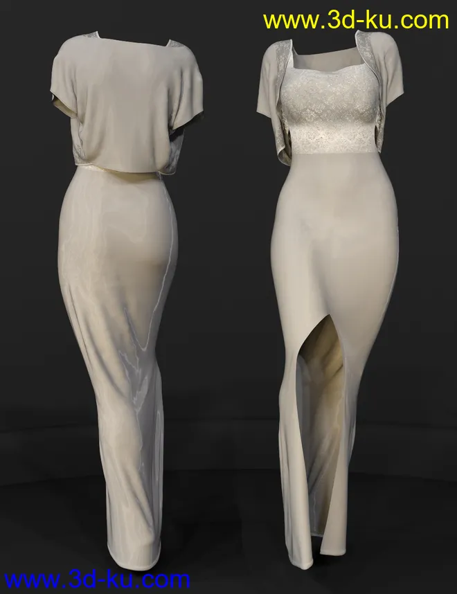 dForce Flor Dress for Genesis 8 Female(s)模型的图片8