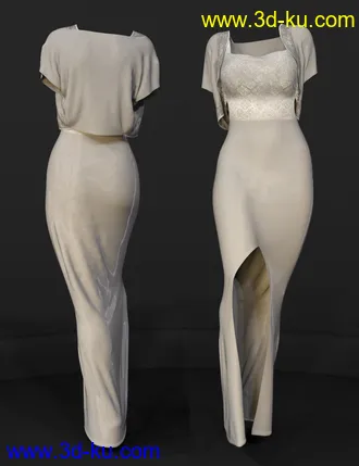 3D打印模型dForce Flor Dress for Genesis 8 Female(s)的图片