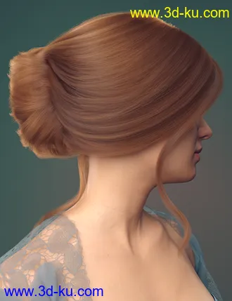 3D打印模型dForce French Twist Updo for Genesis 8 Females的图片