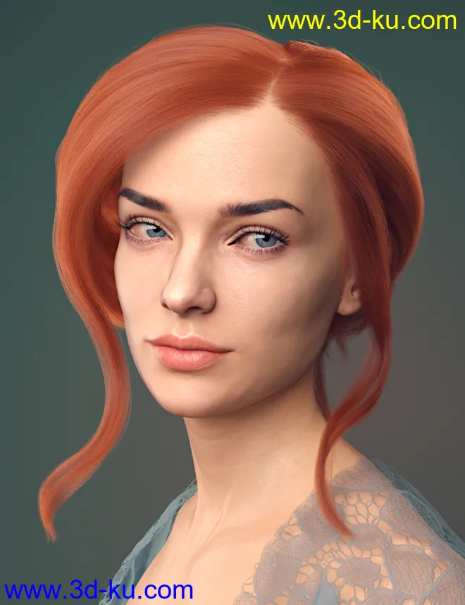 dForce French Twist Updo for Genesis 8 Females模型的图片3