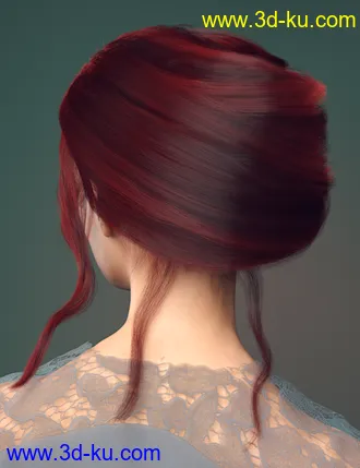 3D打印模型dForce French Twist Updo for Genesis 8 Females的图片
