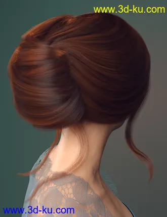 3D打印模型dForce French Twist Updo for Genesis 8 Females的图片