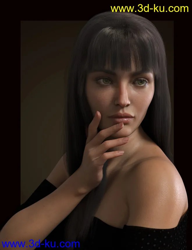 dforce Fringe Benefits Hair for Genesis 3 and 8.1 Female模型的图片1
