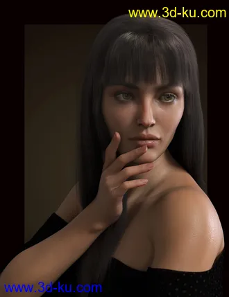 3D打印模型dforce Fringe Benefits Hair for Genesis 3 and 8.1 Female的图片
