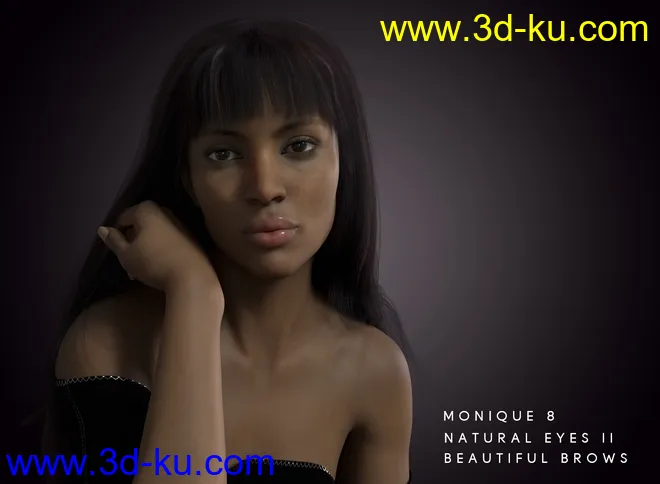 dforce Fringe Benefits Hair for Genesis 3 and 8.1 Female模型的图片5