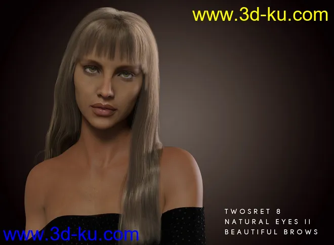 dforce Fringe Benefits Hair for Genesis 3 and 8.1 Female模型的图片8