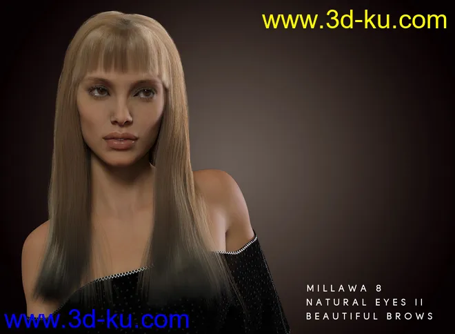 dforce Fringe Benefits Hair for Genesis 3 and 8.1 Female模型的图片9