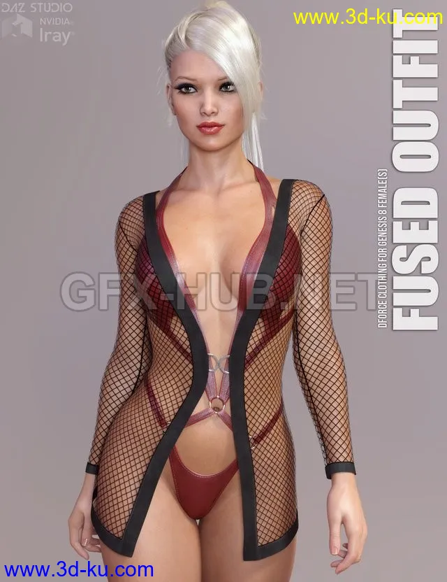 dForce Fused Outfit for Genesis 8 Females模型的图片1