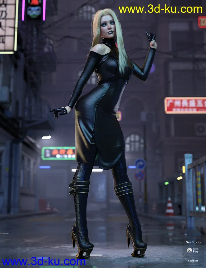 dForce FZX Outfit for Genesis 8 Females模型的图片1