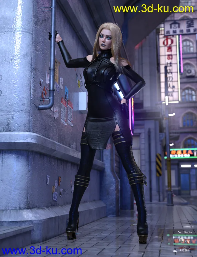 dForce FZX Outfit for Genesis 8 Females模型的图片3