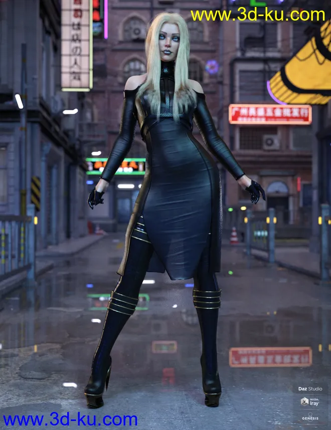 dForce FZX Outfit for Genesis 8 Females模型的图片5