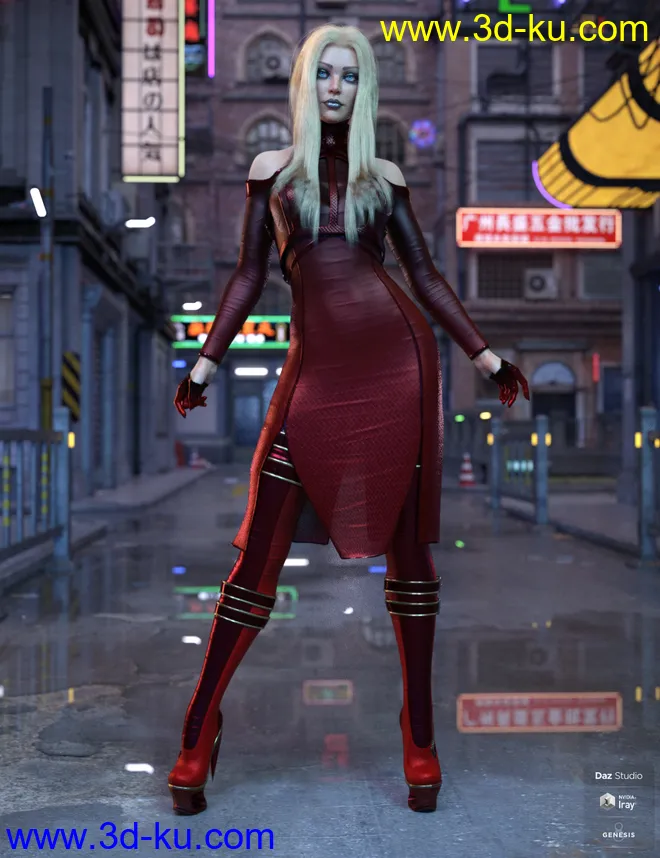 dForce FZX Outfit for Genesis 8 Females模型的图片6