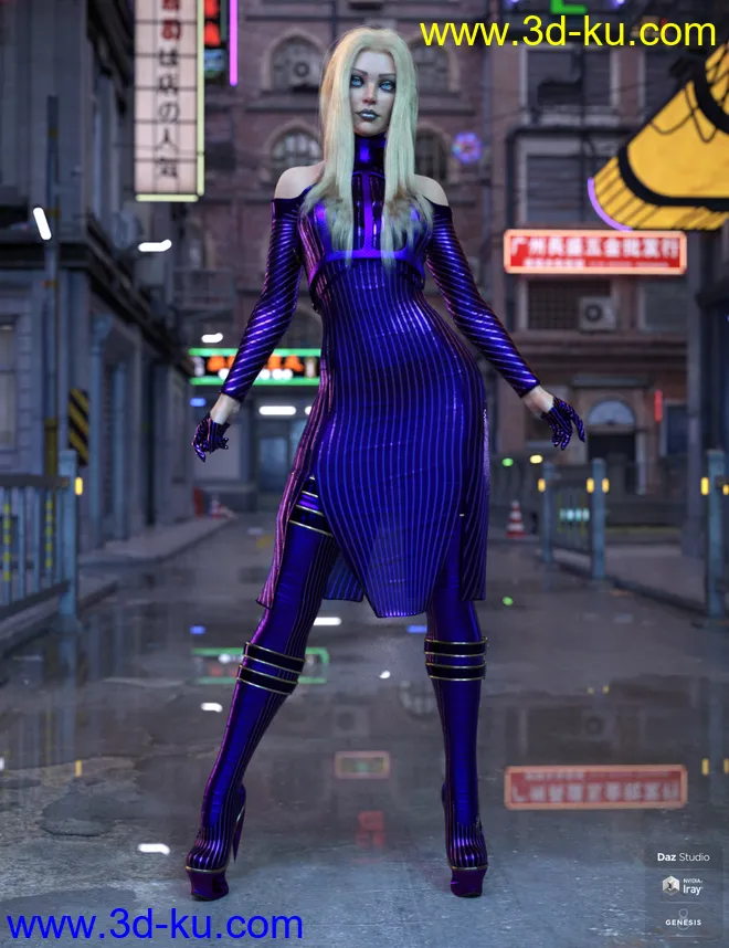 dForce FZX Outfit for Genesis 8 Females模型的图片8