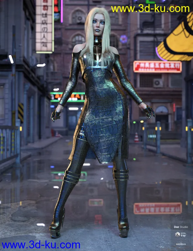 dForce FZX Outfit for Genesis 8 Females模型的图片9