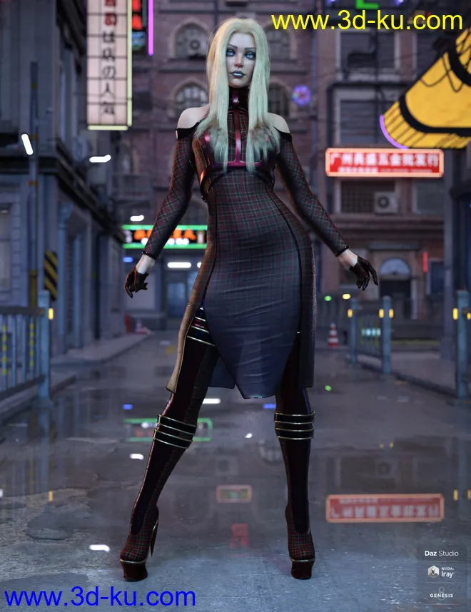 dForce FZX Outfit for Genesis 8 Females模型的图片10