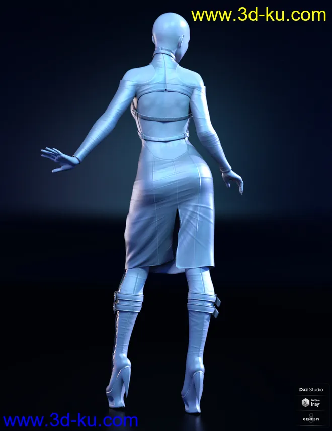 dForce FZX Outfit for Genesis 8 Females模型的图片12