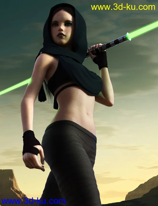 dForce Galactic Fighter II Outfit Set for Genesis 8 Female(s)模型的图片3