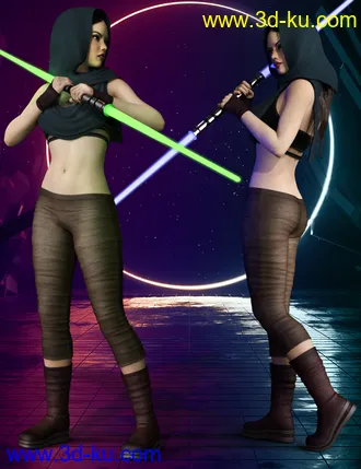 3D打印模型dForce Galactic Fighter II Outfit Set for Genesis 8 Female(s)的图片
