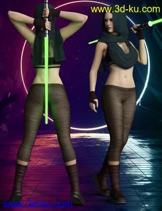 3D打印模型dForce Galactic Fighter II Outfit Set for Genesis 8 Female(s)的图片